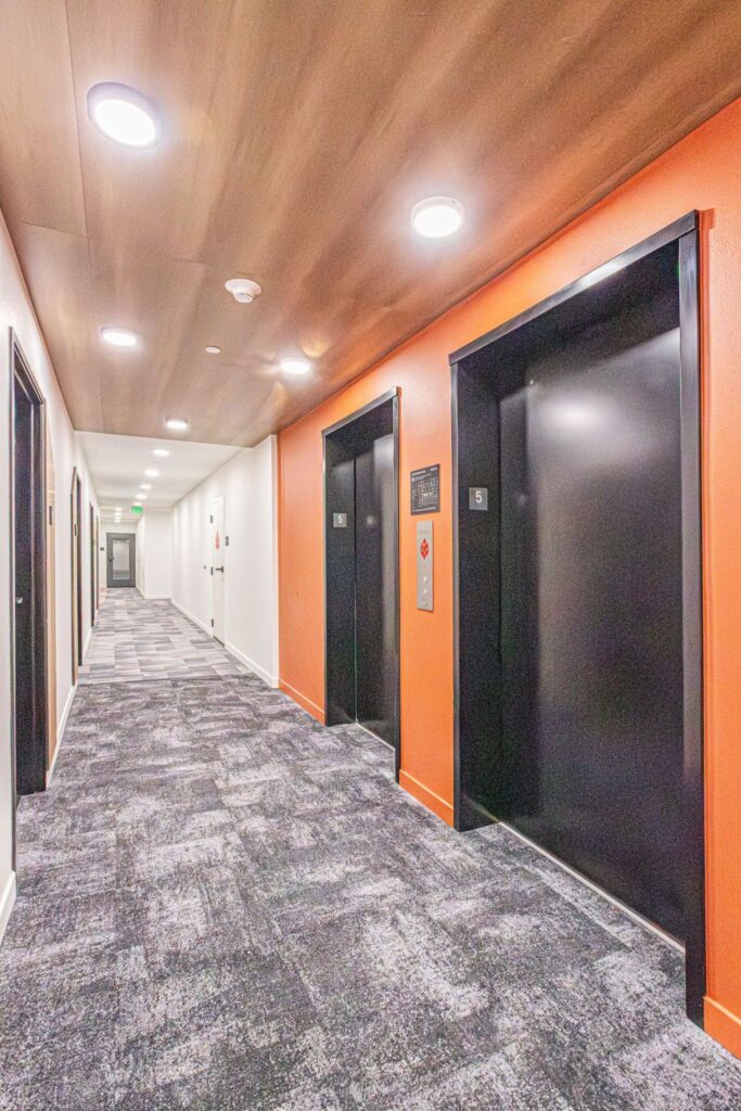 Reed seattle - hallway with elevators